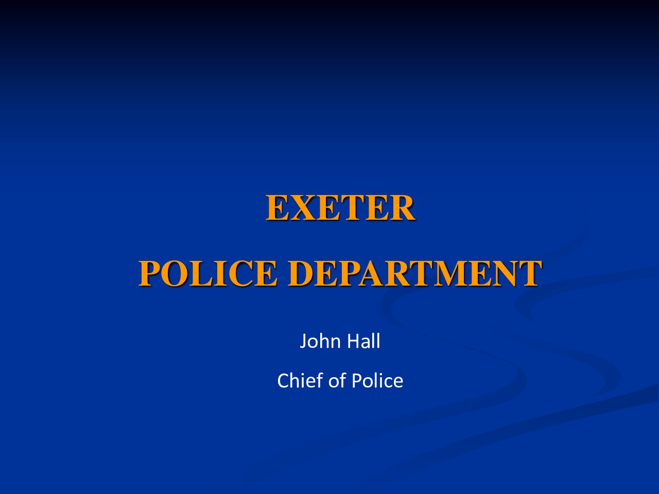 Item F Police Department