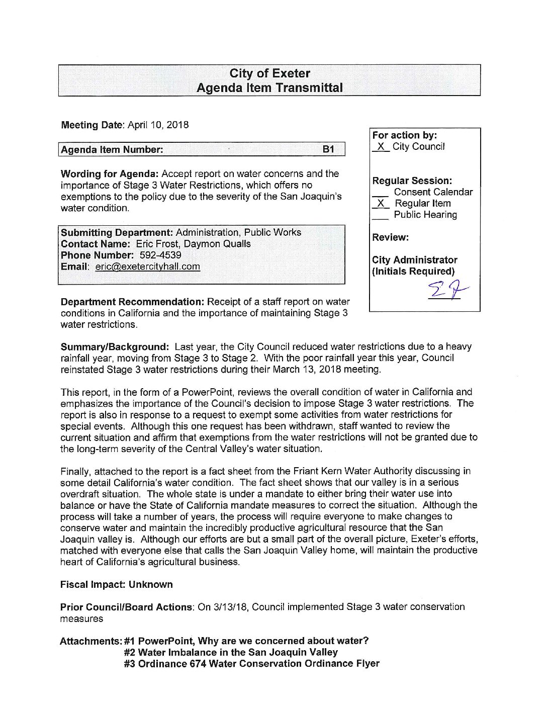 Staff Reports 041018