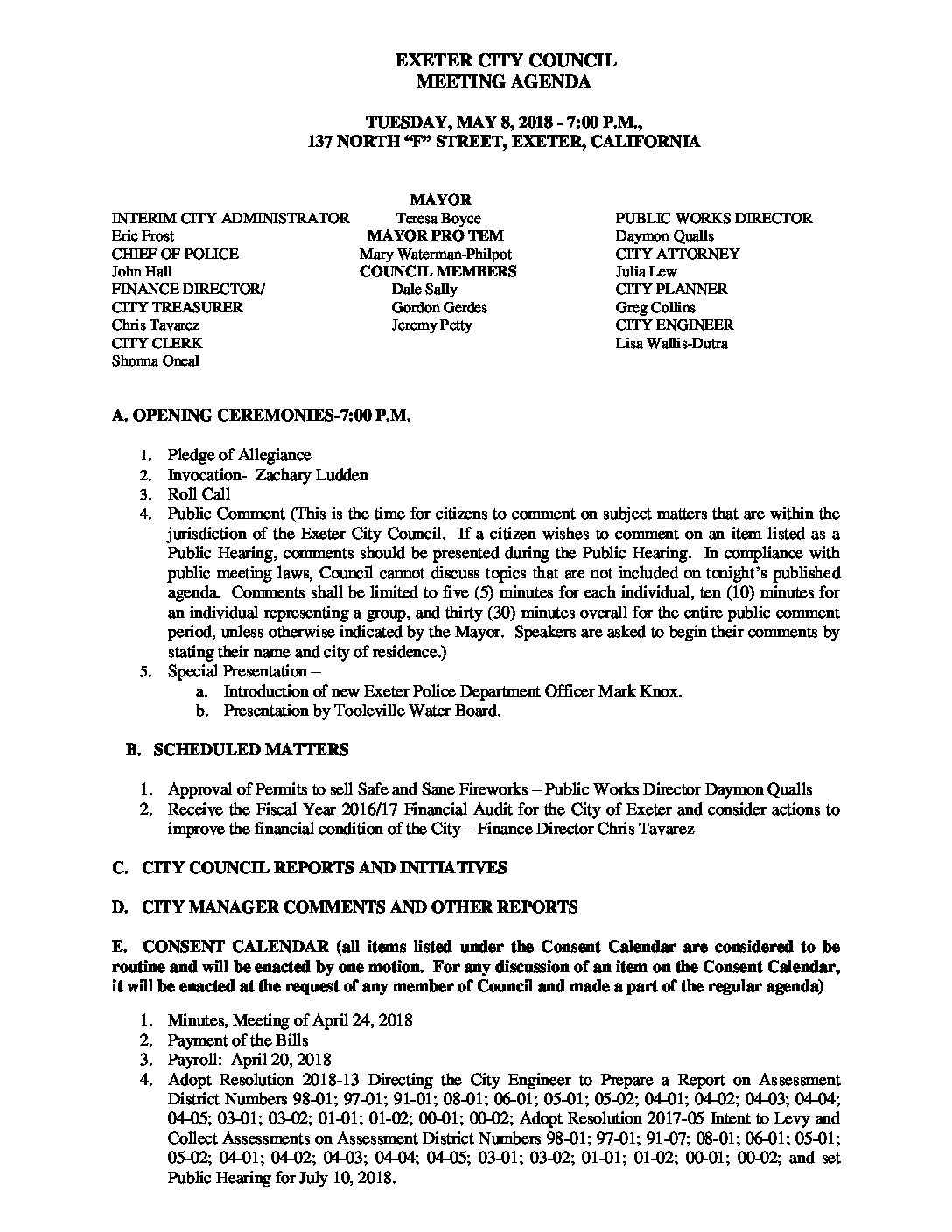 CC Agenda MAY 8 2018b