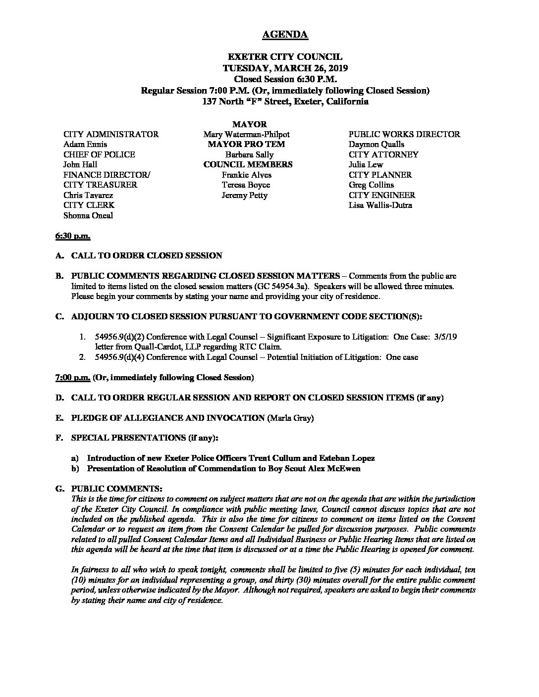 CC Agenda Mar 26 19 1