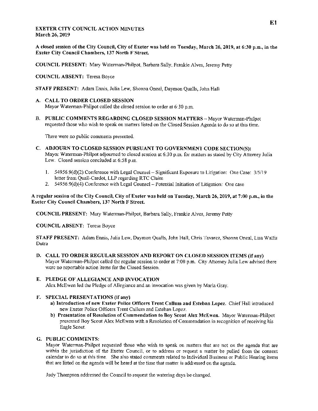 CC Staff Reports 040919