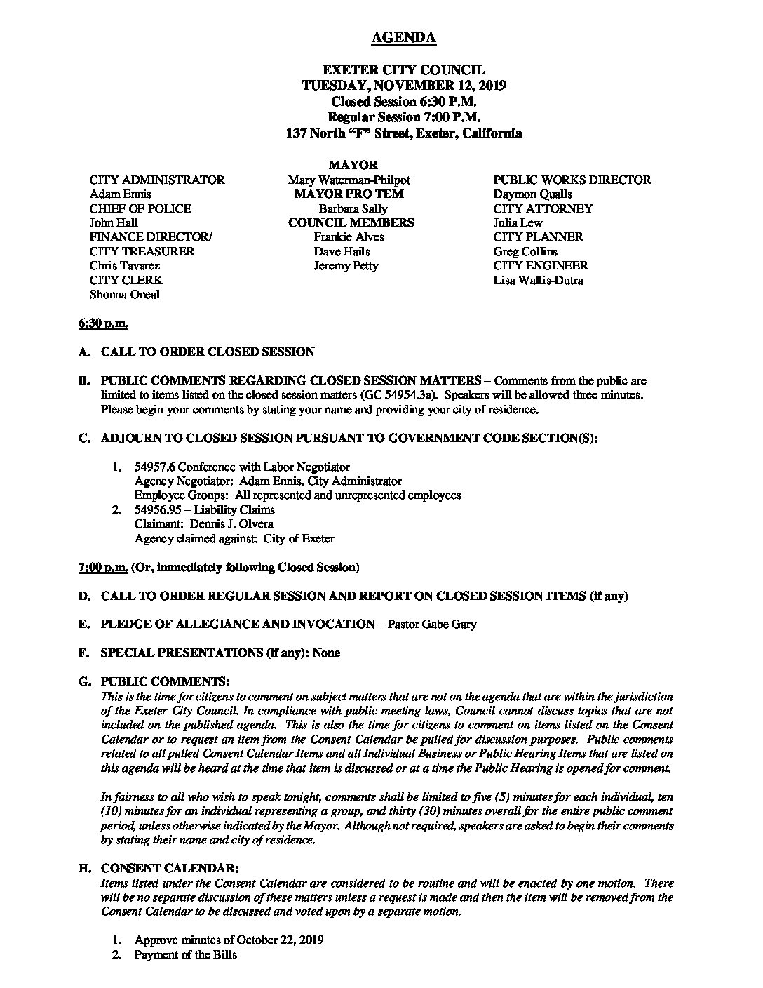 CC Agenda 111219