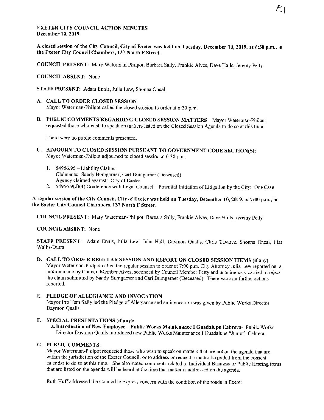CC Staff Reports Jan 14 2020