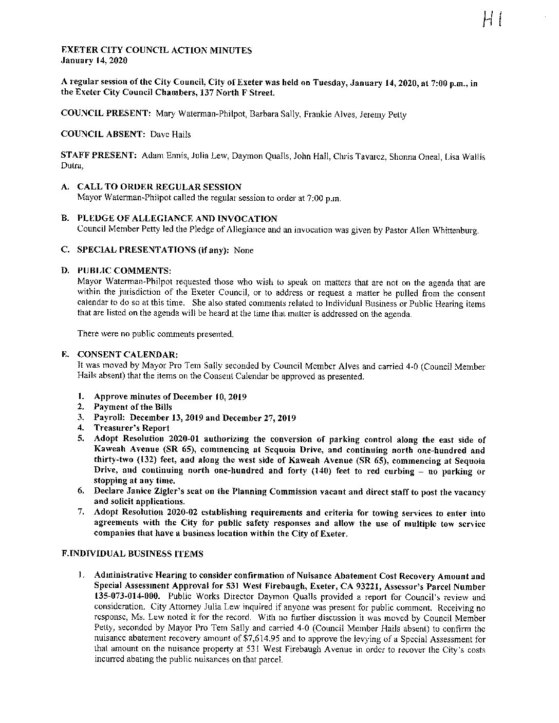 CC Staff Reports Jan 28 2020