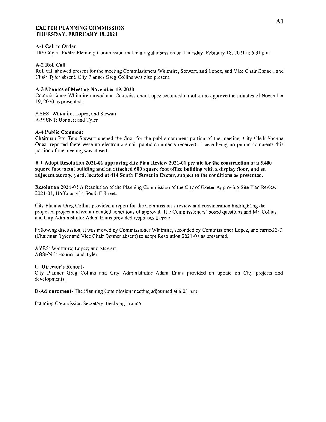 PC Staff Reports 052021