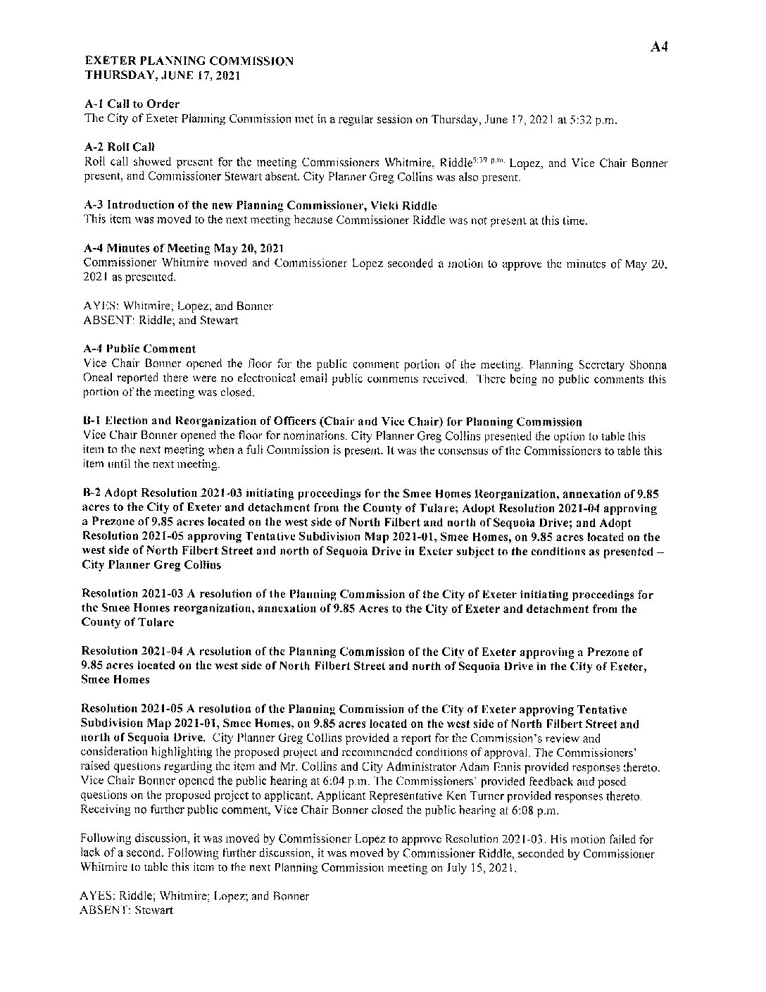 PC Staff Reports 071521