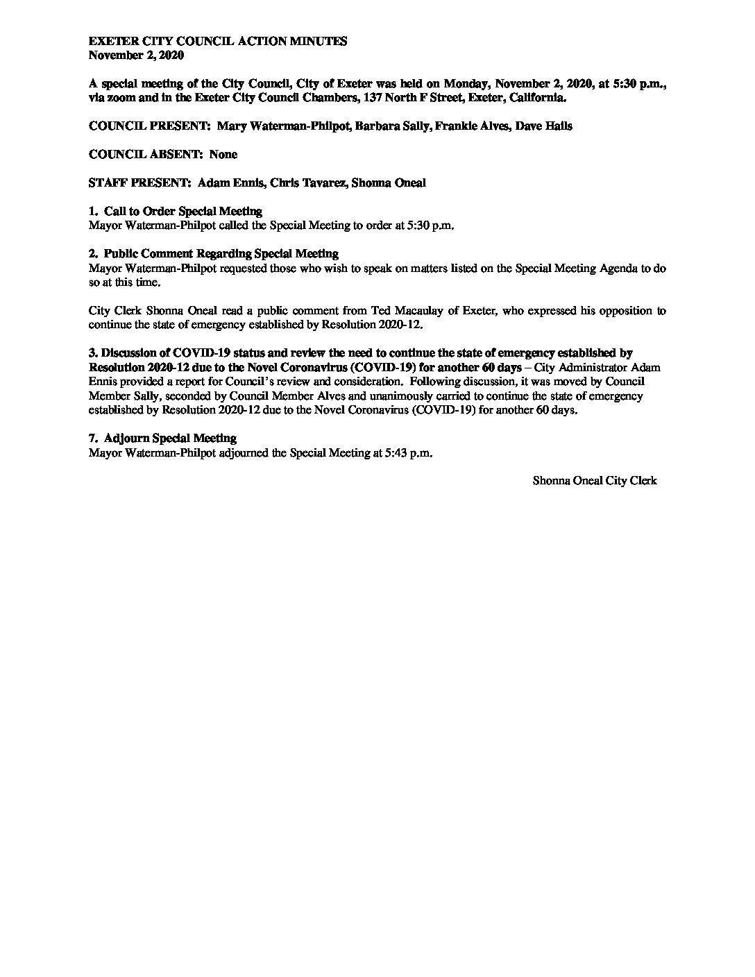 Spcl CC Minutes Nov 2 2020