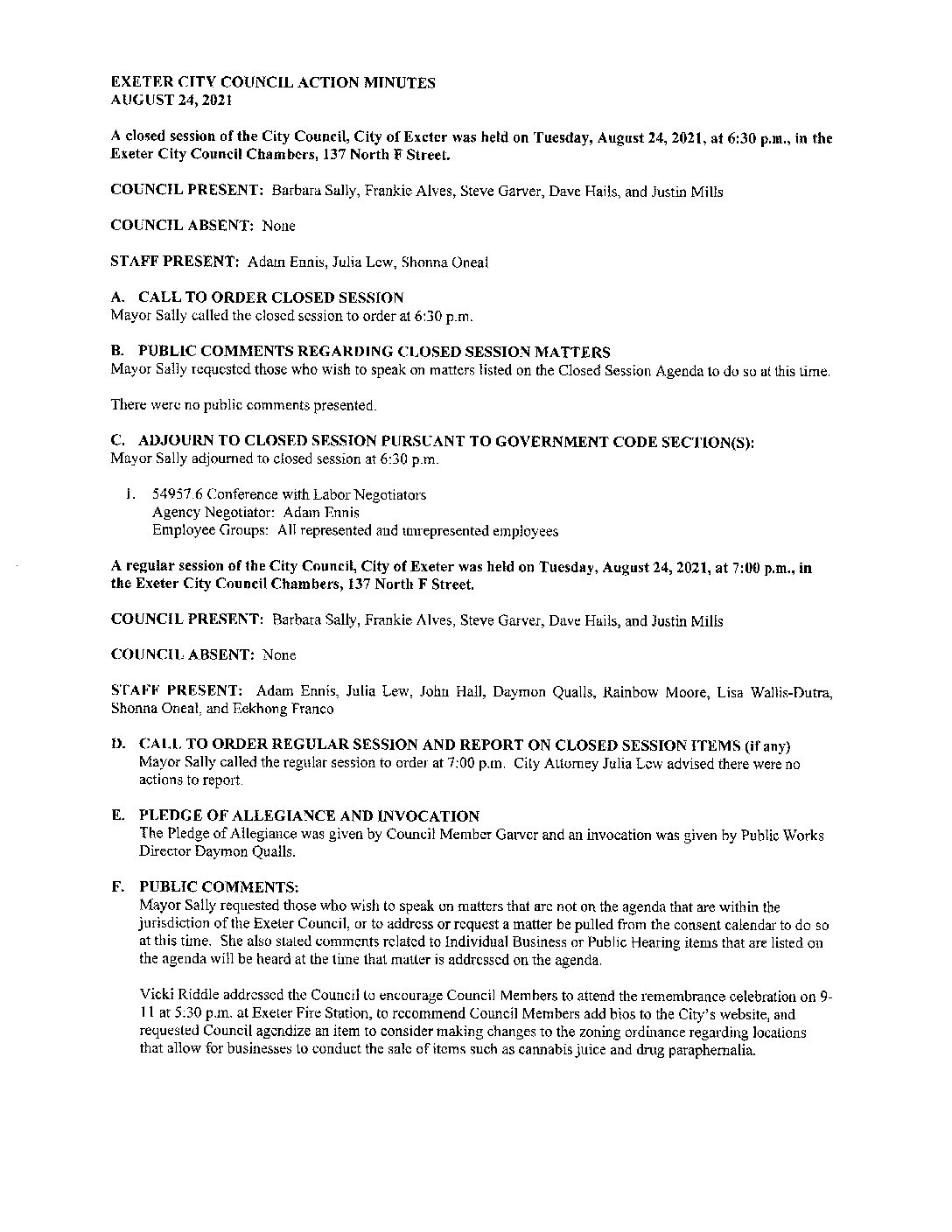 CC Staff Reports 9 14 2021