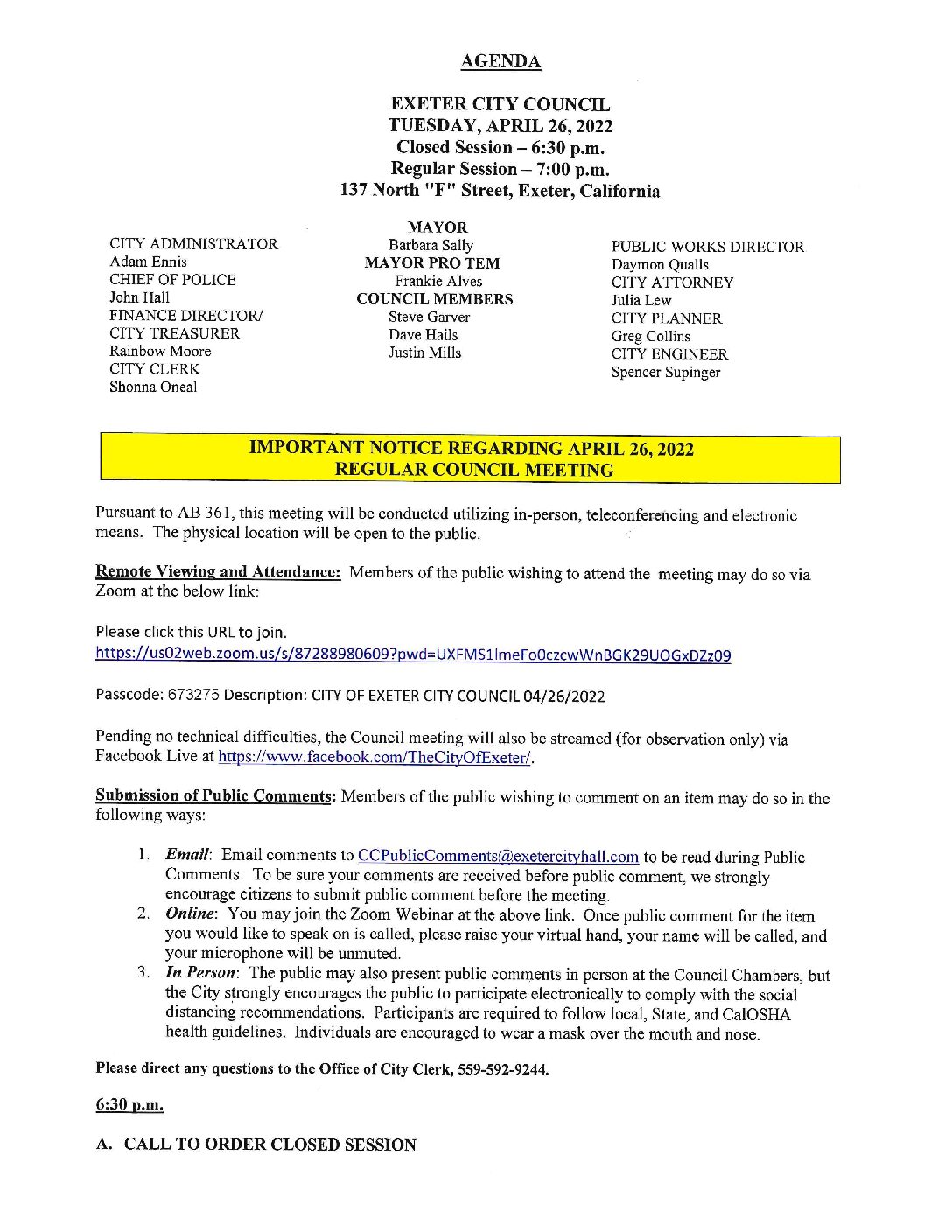CC Agenda April 26 2022