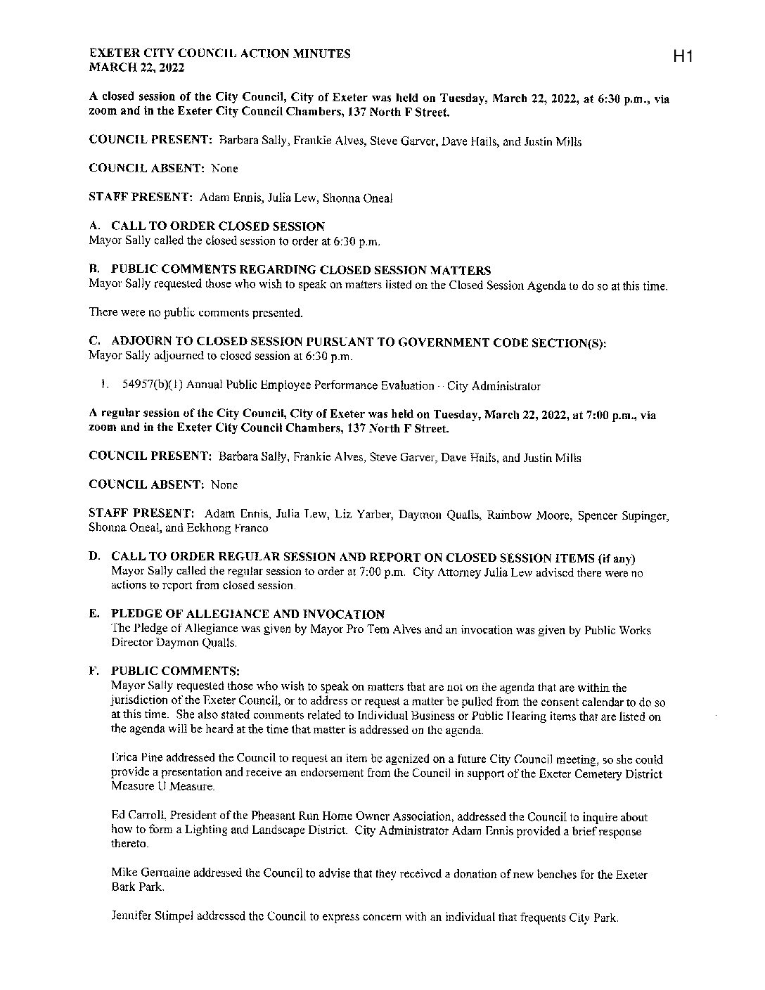 CC Staff Reports April 26 2022