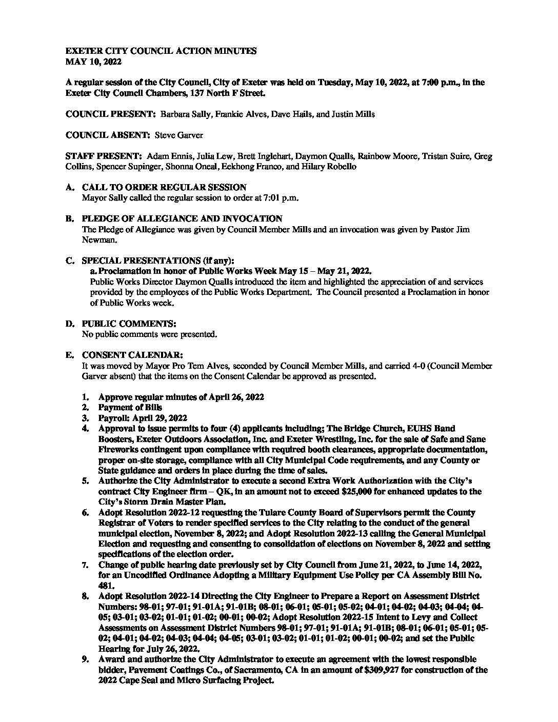 CC Minutes May 10 2022