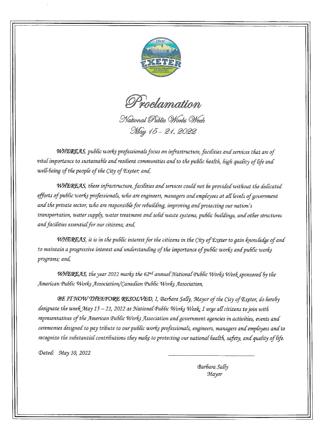 CC Staff Reports May 10 2022