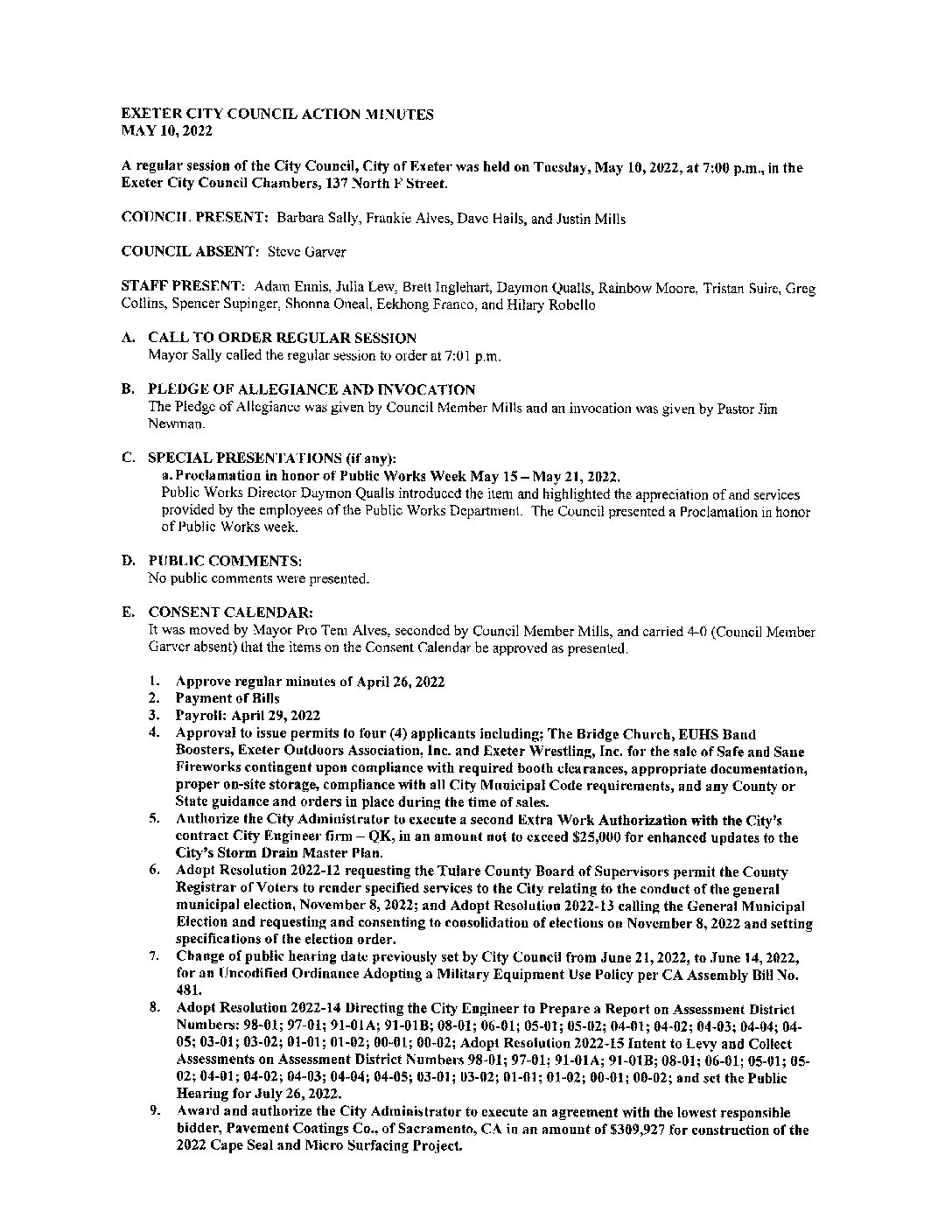 CC Staff Reports May 24 2022