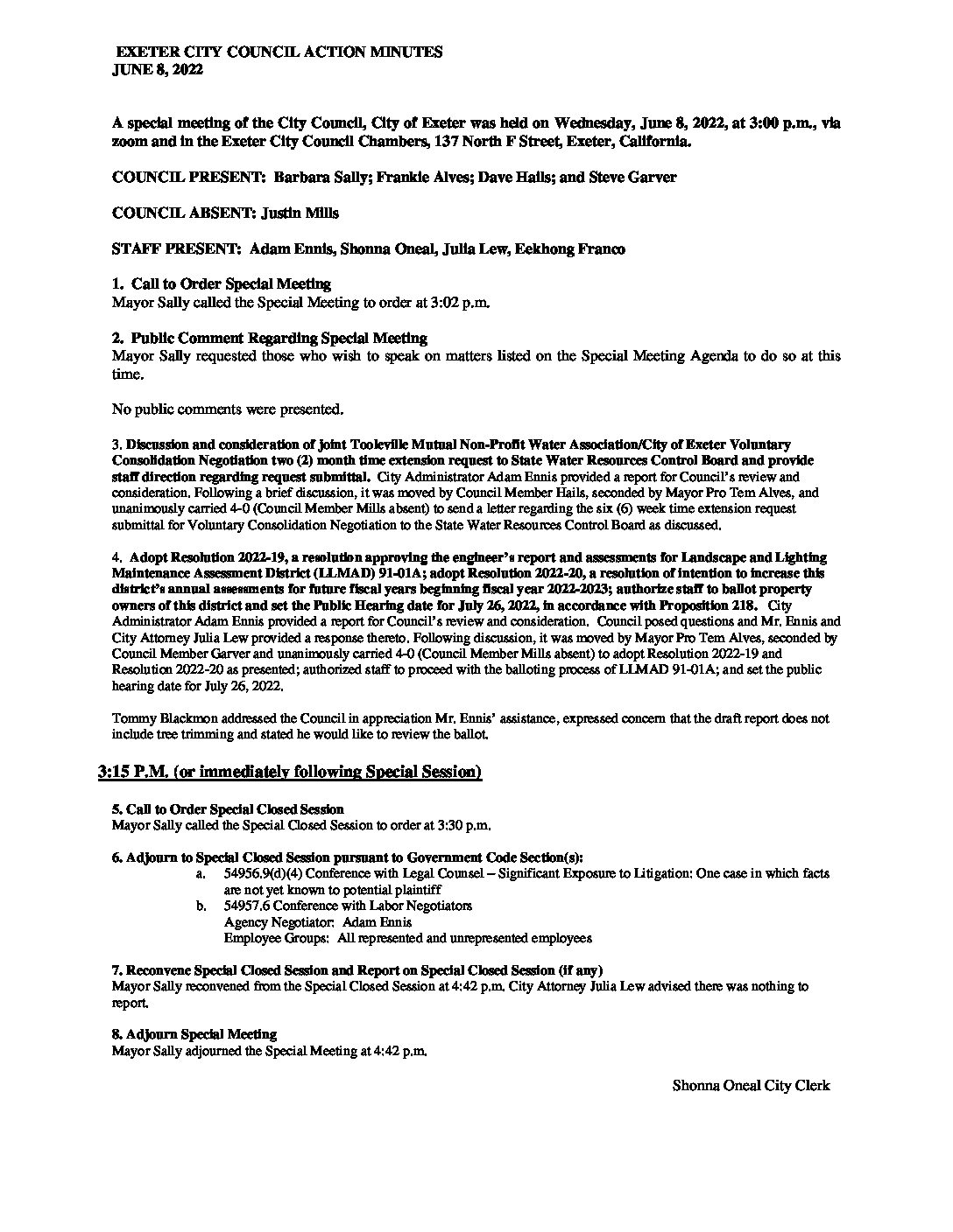 Spcl CC Minutes June 8 2022