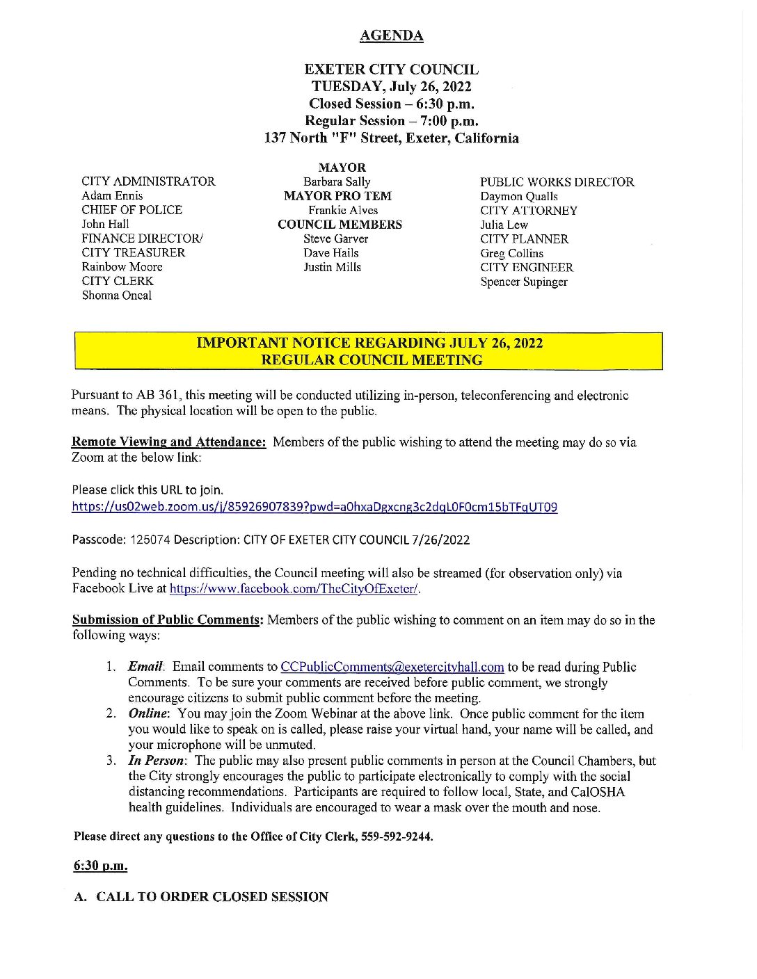 CC Agenda July 26 2022 1