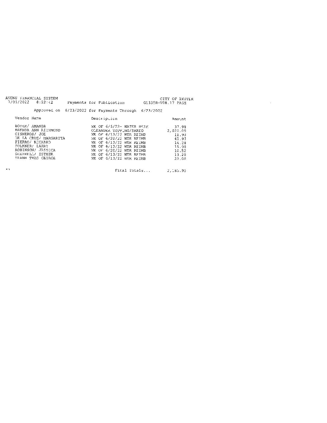 CC Staff Reports July 12 2022