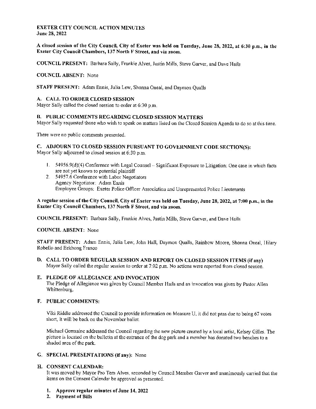 CC Staff Reports July 26 2022