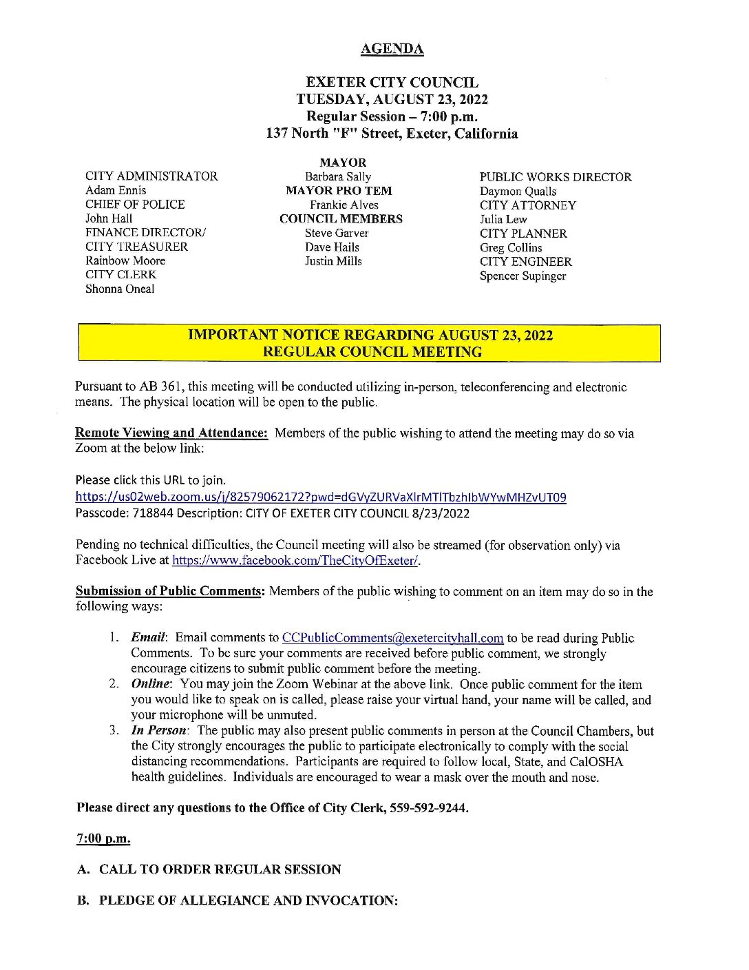 CC Agenda August 23 2022
