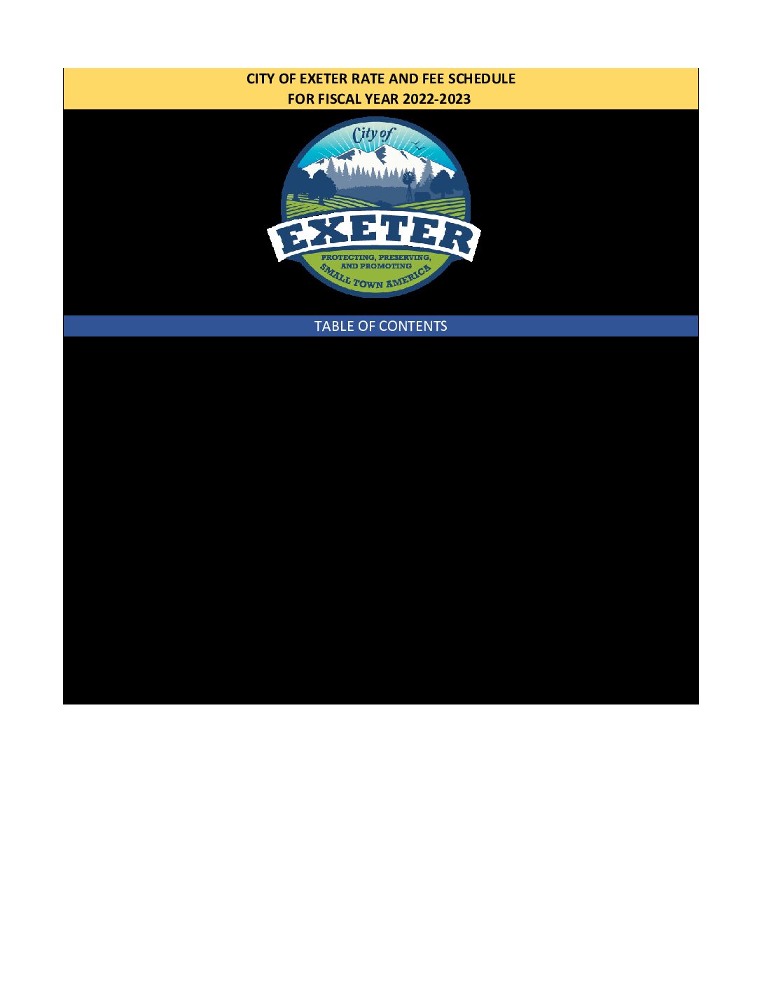 COE FY2022 2023 Fee Schedule