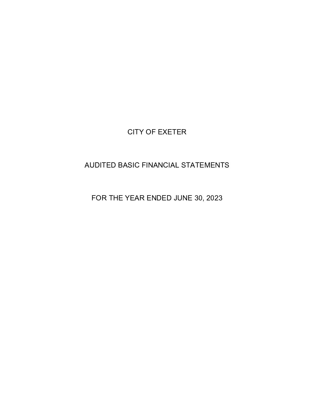 Audited Basic Financial for 2023